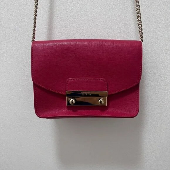 Furla Handbags - Furla Red Crossbody Bag on a Chain